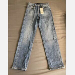 Uniqlo High Rise Straight Jeans Medium Wash Size 24